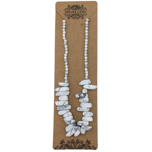 (image for) Longstone Gem Necklace - White Jasper