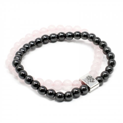 (image for) Magnetic Gemstone Bracelet - Rose Quartz