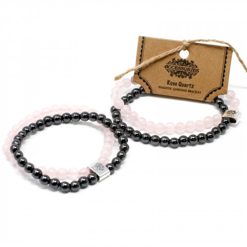(image for) Magnetic Gemstone Bracelet - Rose Quartz