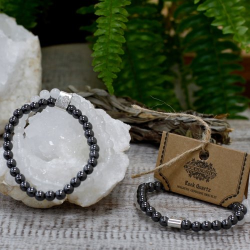 (image for) Magnetic Gemstone Bracelet - Rock Quartz