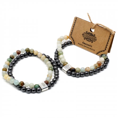 (image for) Magnetic Gemstone Bracelet - Amazonite