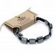 Magnetic Hematite Shamballa Bracelet - Double Cuboids (image for) Magnetic Hematite Shamballa Bracelet - Double Cuboids