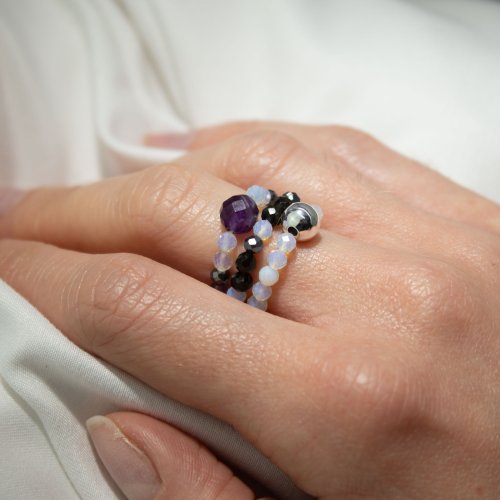 (image for) Nymph Spirit Gemstone Ring Set - Full Moon
