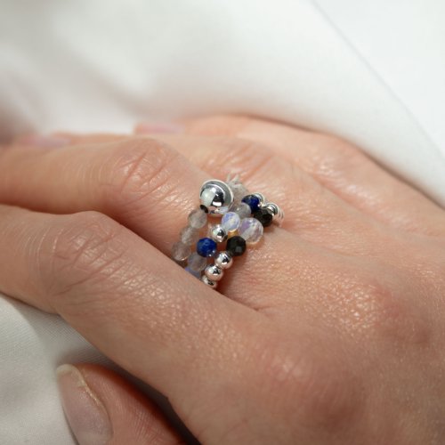 (image for) Nymph Spirit Gemstone Ring Set - Northern Lights