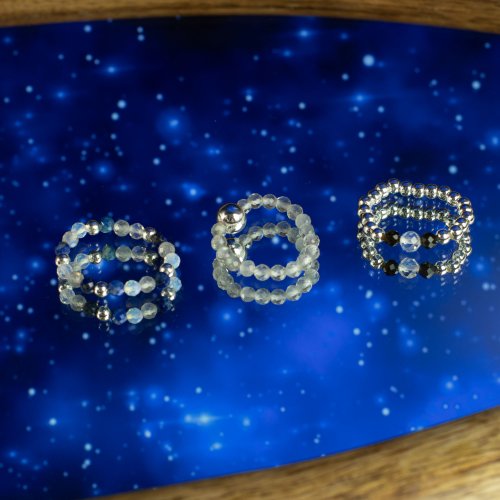 (image for) Nymph Spirit Gemstone Ring Set - Northern Lights