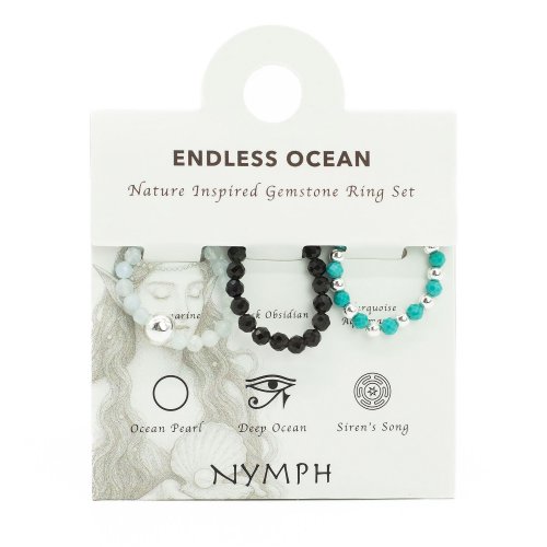 (image for) Nymph Spirit Gemstone Ring Set - Endless Ocean