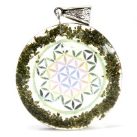 (image for) Orgonite Power Pendant - Greenstone Mandala