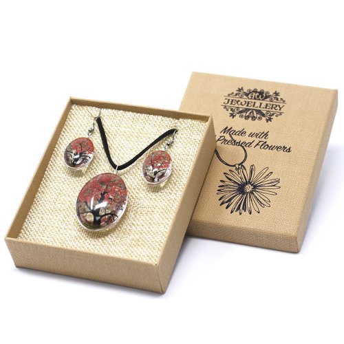 (image for) Pressed Flowers - Tree of Life set - Coral