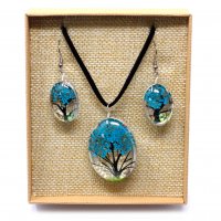 (image for) Pressed Flowers - Tree of Life set - Teal