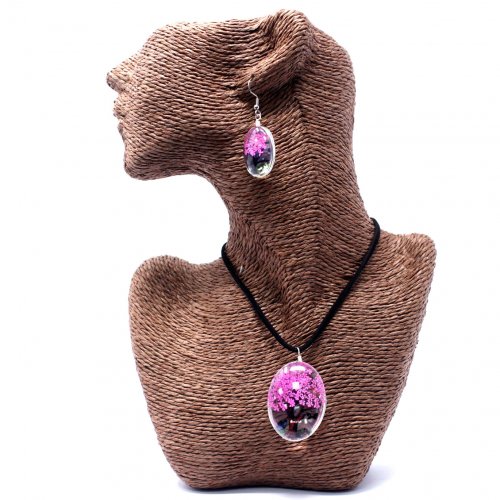 (image for) Pressed Flowers - Tree of Life set - Bright Pink
