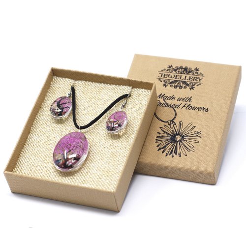 (image for) Pressed Flowers - Tree of Life set - Bright Pink