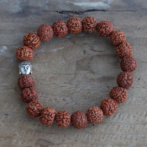(image for) Rudraksha Buddah Bangle Mala - Natural