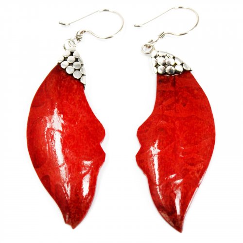 (image for) 925 Silver Earrings - Leaf Drop