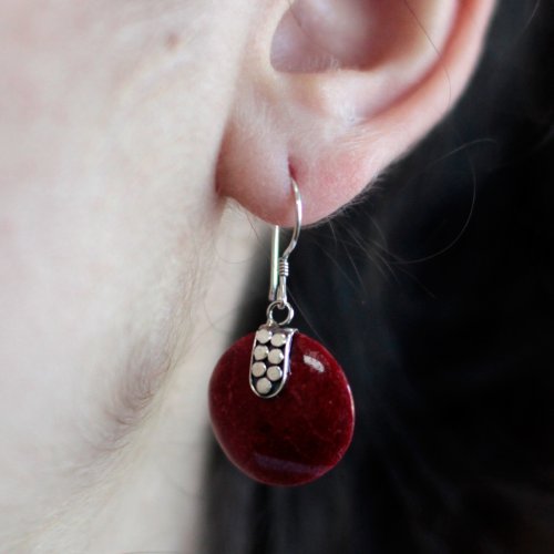 (image for) 925 Silver Earrings - Disc Disc Décor