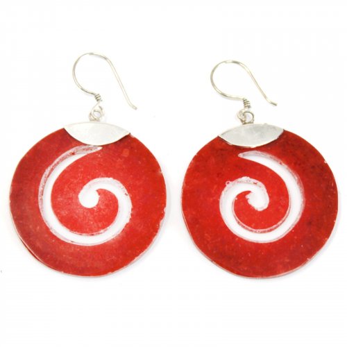 (image for) 925 Silver Earrings - Scroll Design