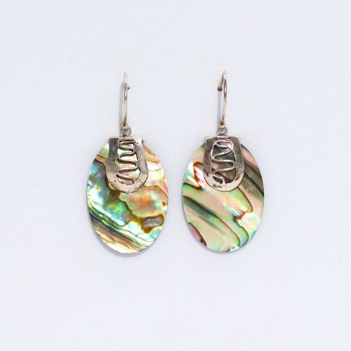 (image for) Shell & Silver Earrings - Abalone