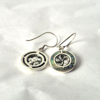 (image for) Shell & Silver Earrings - Frangipani - Abalone