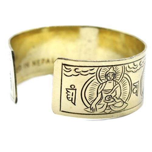 (image for) Brass Tibetan Bracelet - Five Buddha