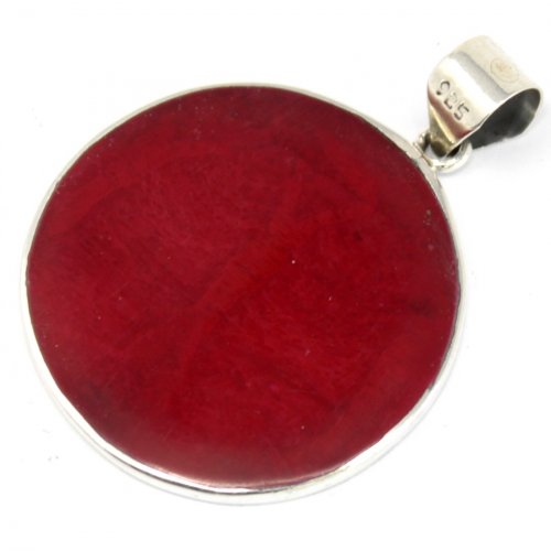 (image for) Tree of Life Silver Pendant 30mm - Coral Effect