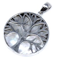 (image for) Tree of Life Silver Pendant 30mm - Mother of Pearl