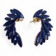 (image for) Royal Blue - Vintage Glass - Angel Wings - Earrings