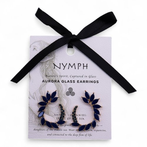 (image for) Royal Blue - Vintage Glass - Loop - Earrings
