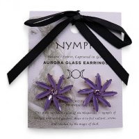 (image for) Lavender - Vintage Glass - Flowers - Earrings