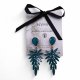 (image for) Teal Green - Vintage Glass - Long Drop - Earrings