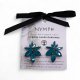 Teal Green - Vintage Glass - Flowers - Earrings (image for) Teal Green - Vintage Glass - Flowers - Earrings