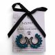 (image for) Teal Green - Vintage Glass - Loop - Earrings