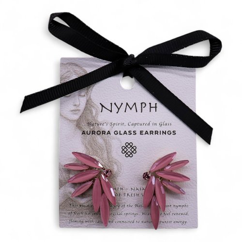 (image for) Soft Pink - Vintage Glass - Faries - Earrings