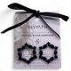 (image for) Jet Black - Vintage Glass - Loop - Earrings
