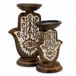 (image for) Mango Wood Candle Stands