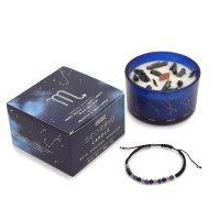 (image for) Zodiac Crystal Candle with Gemstone Bracelet - Scorpio