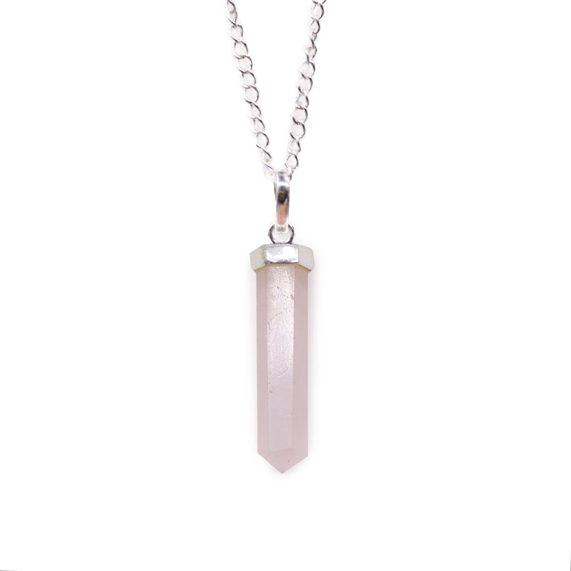 Gemstone Classic Point Pendant - Rose Quartz