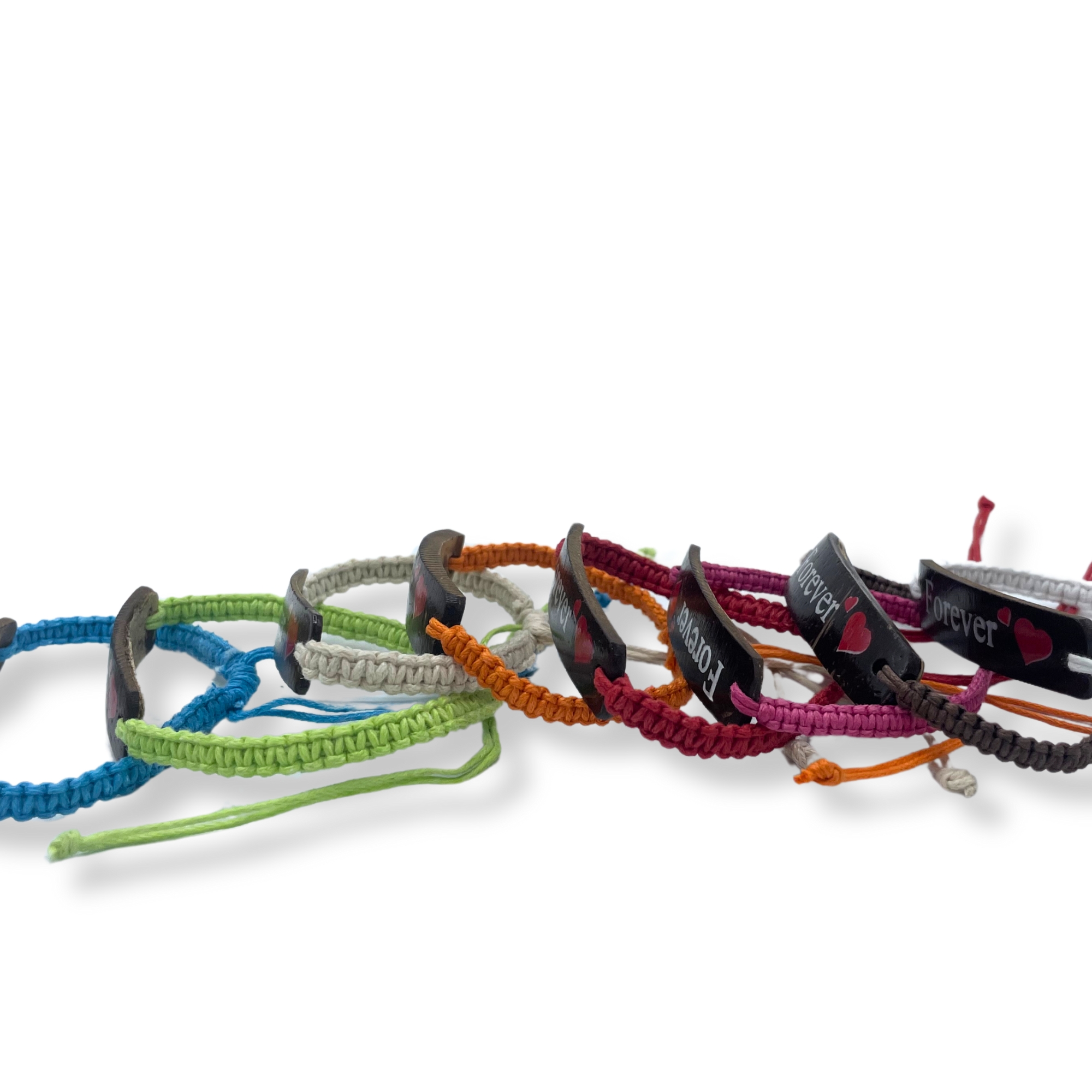 Handmade Friendship Bracelets - Unprinted Custom ready Coconut (asst)