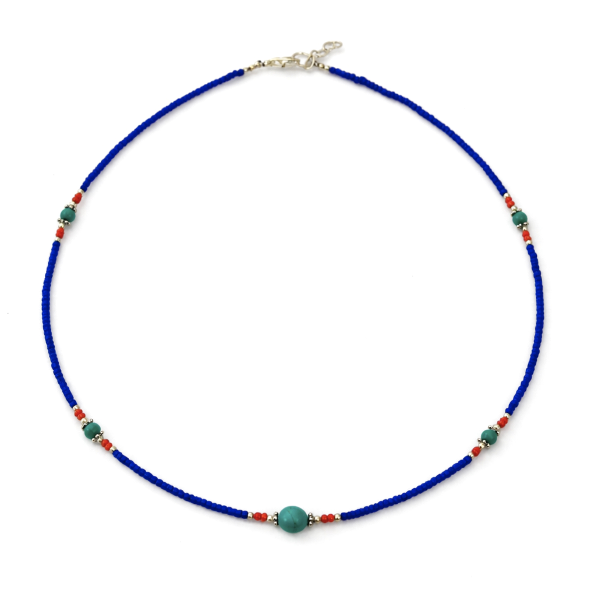 Nepalese Extra Fine Gem Necklace - Blue Onyx & Tree of Life