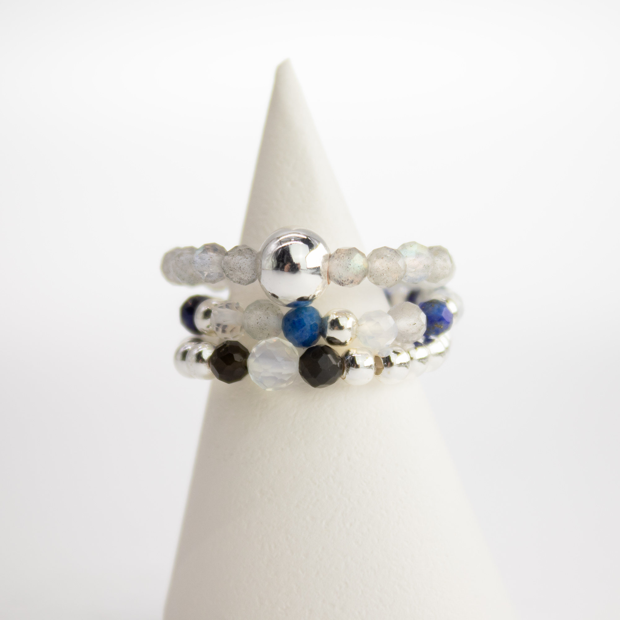Nymph Spirit Gemstone Ring Set - Northern Lights