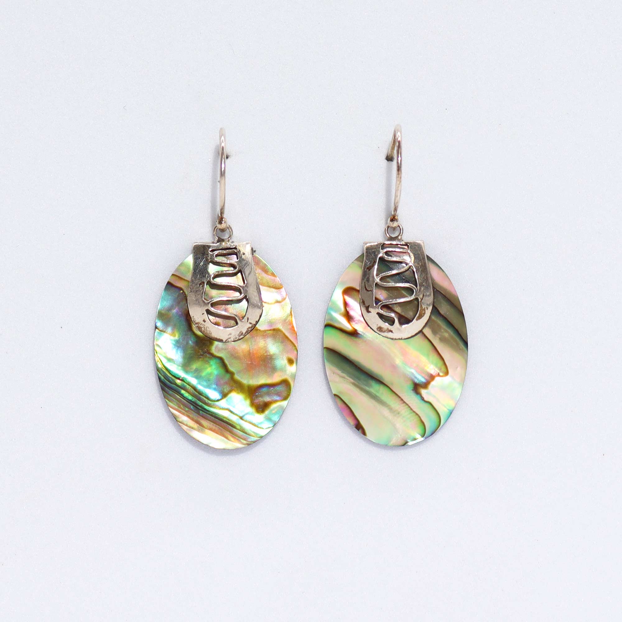 Shell & Silver Earrings - Abalone