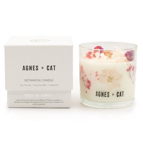 (image for) Agnes + Cat Botanical Soy Wax Candle - Roses of Sawrey