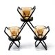 Centrepiece Iron Votive Candle Holder - 3 Cup Triangle (image for) Centrepiece Iron Votive Candle Holder - 3 Cup Triangle