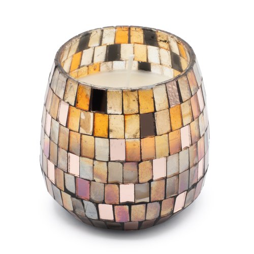 (image for) Medium Glass Jar Candles - Amber Mosaic