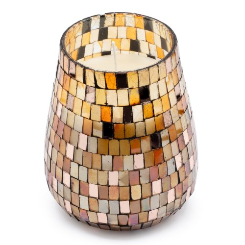 (image for) Tall Glass Jar Candles - Amber Mosaic