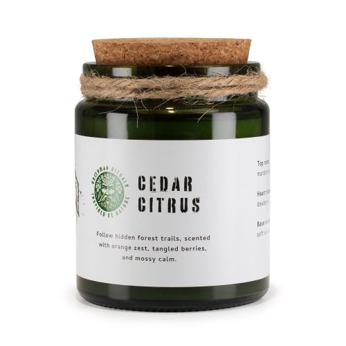 (image for) Greenman Woodwick Soy Candle - Cedar Citrus