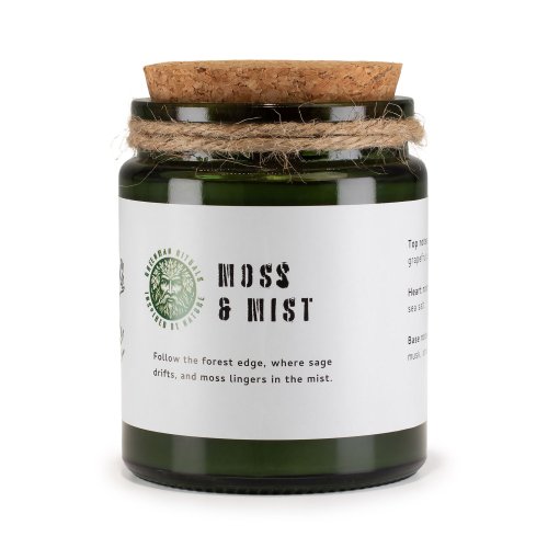 (image for) Greenman Woodwick Soy Candle - Moss & Mist