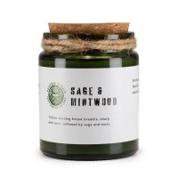 (image for) Greenman Woodwick Soy Candle - Sage & Mintwood