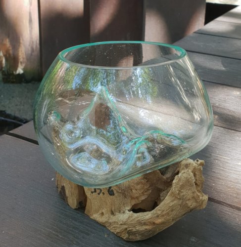 (image for) Molten Glass on Wood - Small Bowl