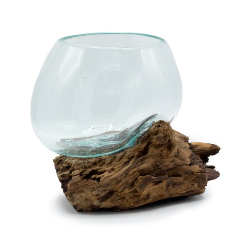 (image for) Molten Glass on Wood - Medium Bowl