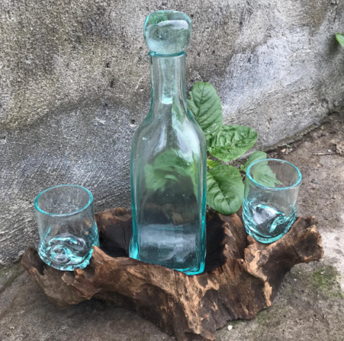 (image for) Molten Glass on Wood- Whisky Set