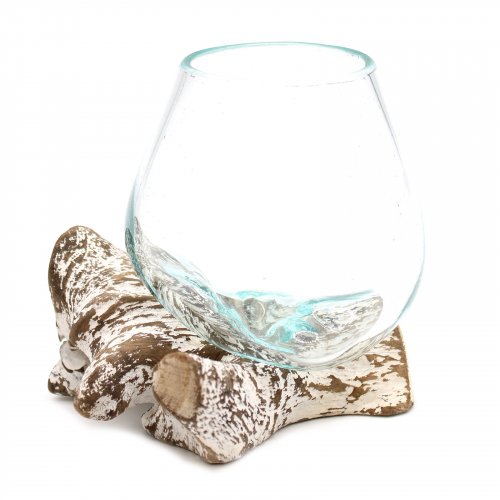 (image for) Molten Glass on Whitewash Wood - Small Bowl